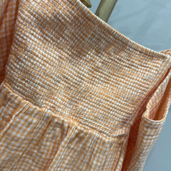 NWOT old navy gingham orange white tank plus 2x - Picture 5 of 6